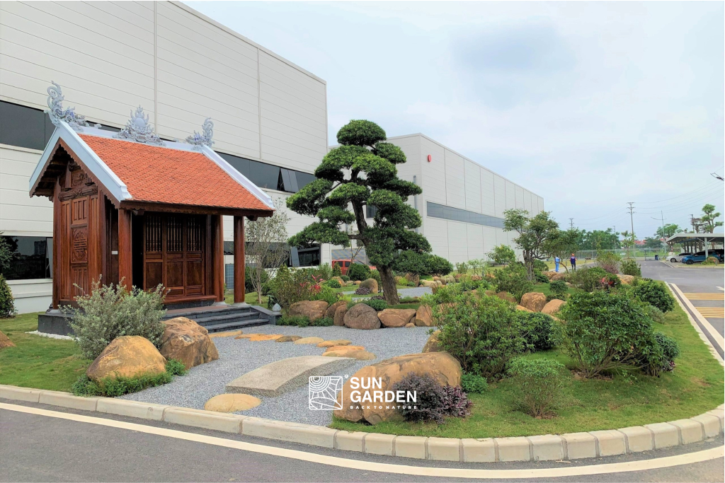 thi công cảnh quan nhà máy 1