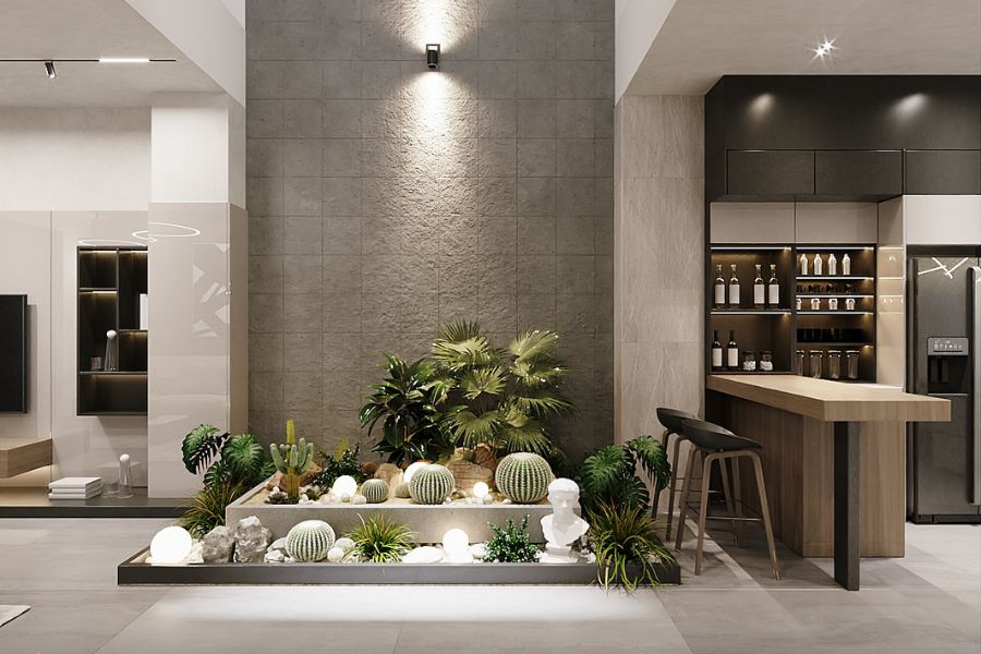 sân trong nhà phố 1