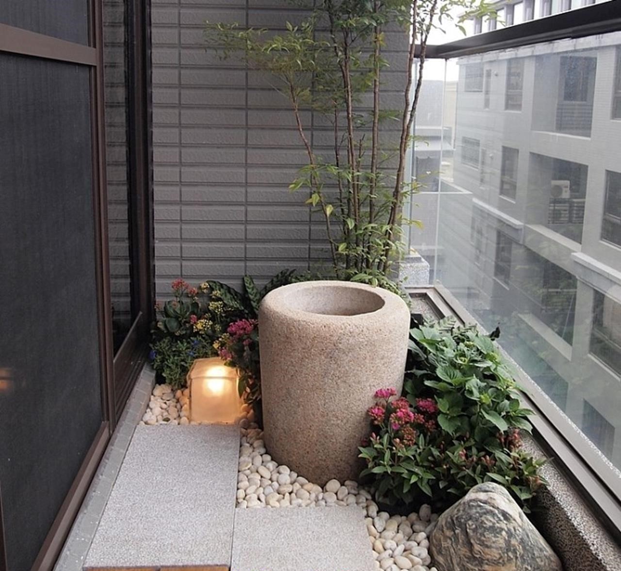 tiểu cảnh trong nhà ống 3