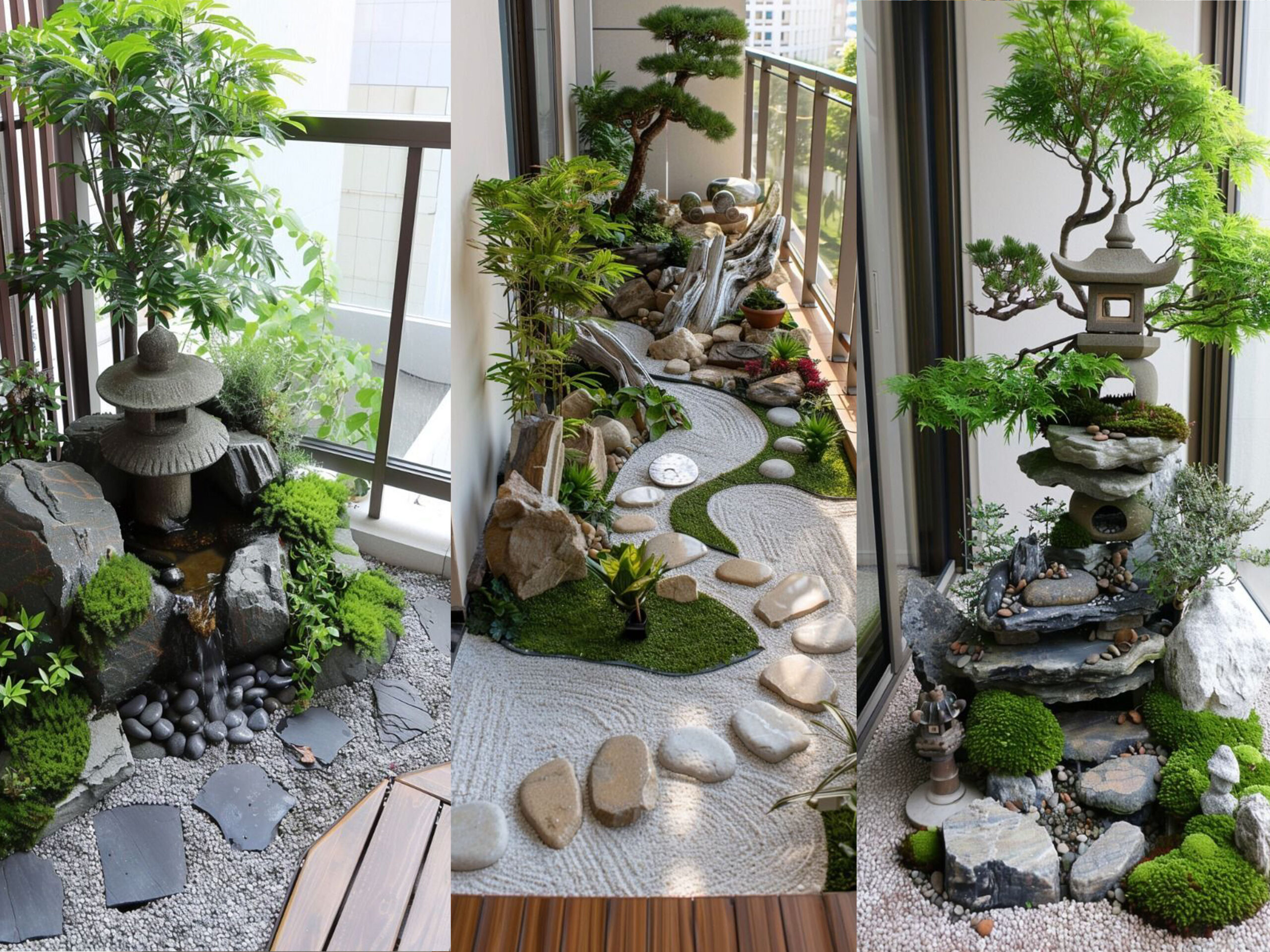 tiểu cảnh trong nhà ống 4