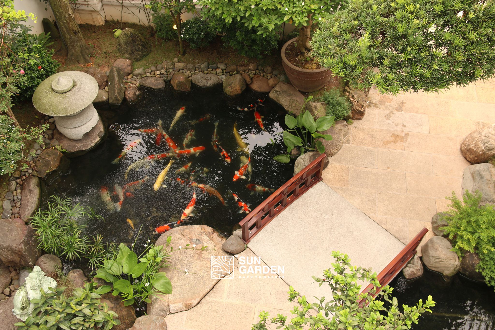 Trang trí tiểu cảnh sân vườn 1