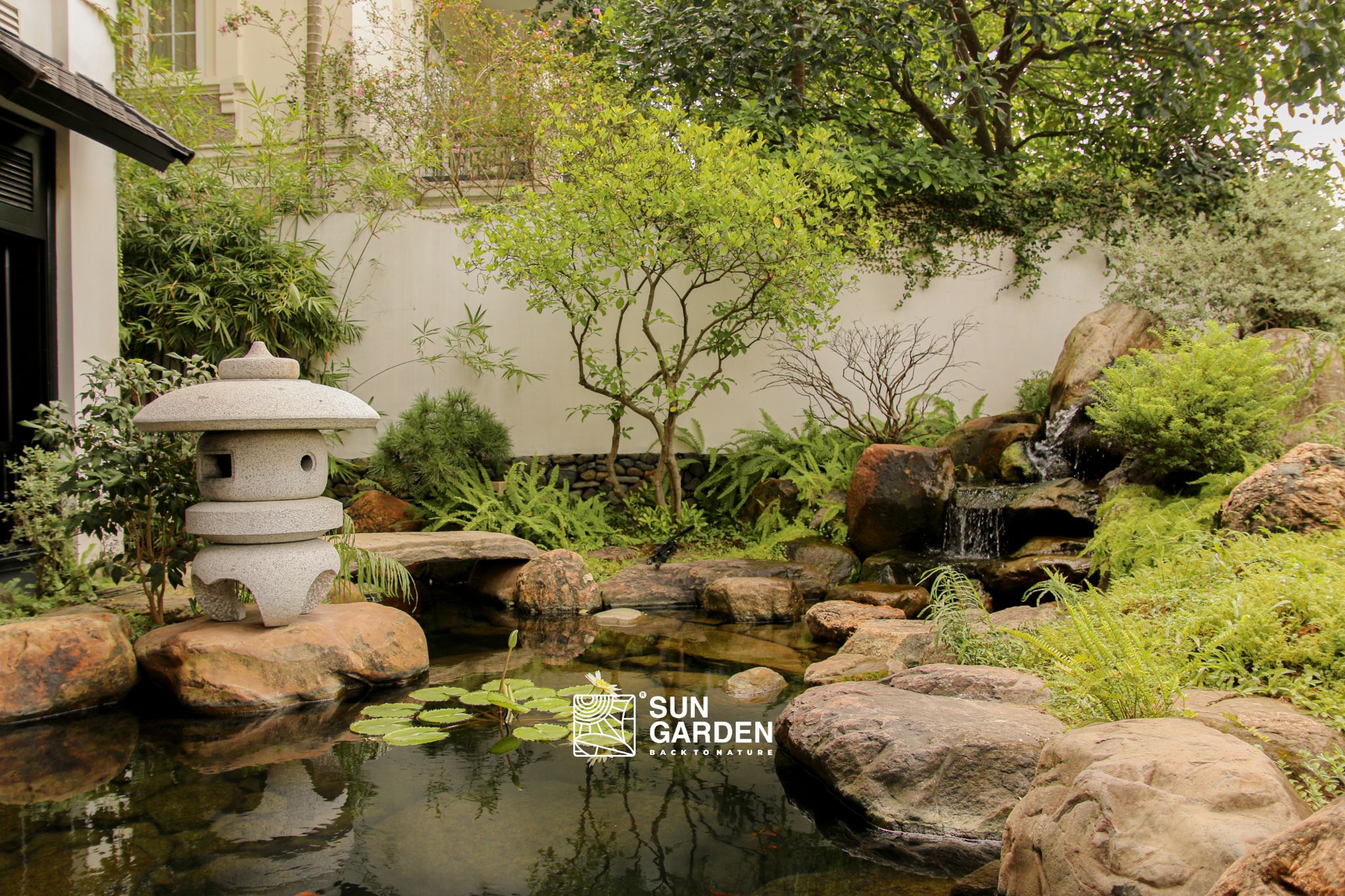 Thiết kế sân sau nhà ống 2