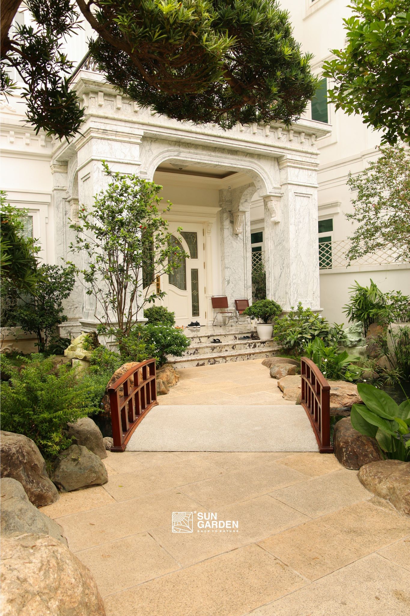 tiểu cảnh sân vườn nhỏ 5