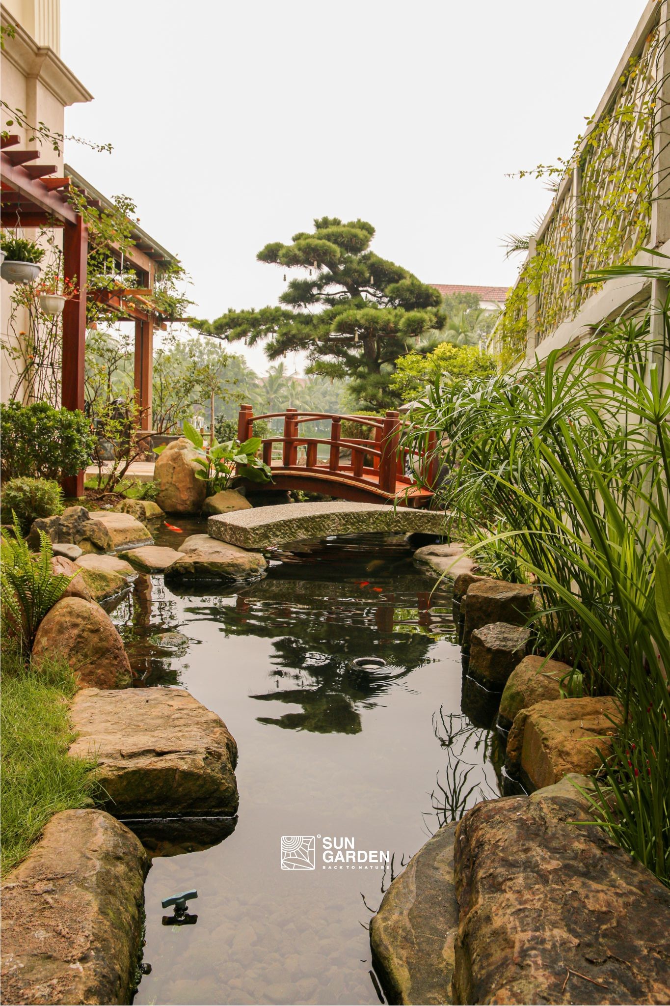 thiết kế sân sau nhà ống 1