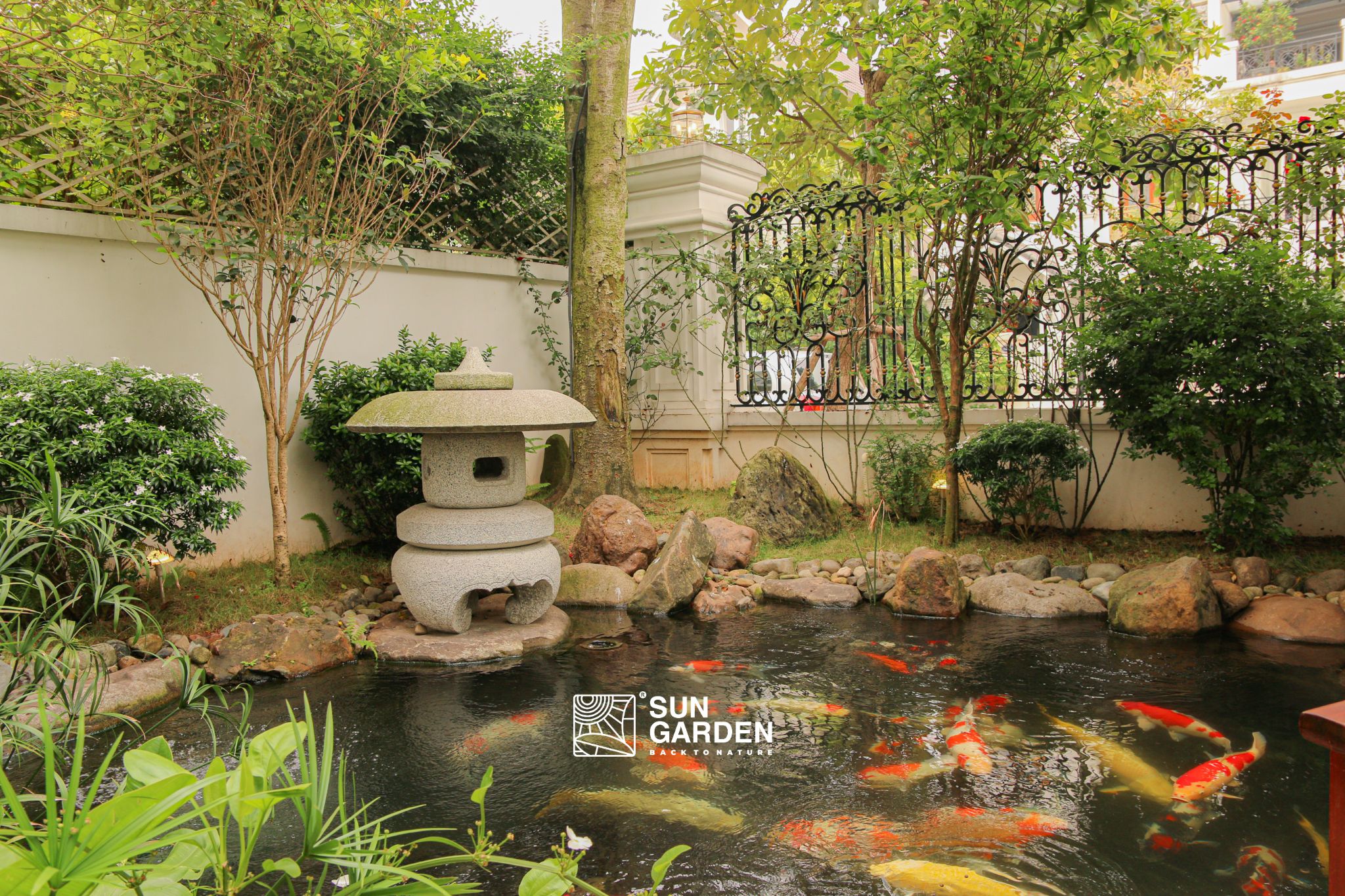 thiết kế sân sau nhà ống 5