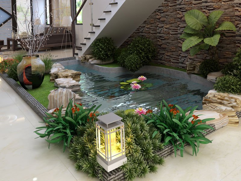 tiểu cảnh mini sân vườn 2