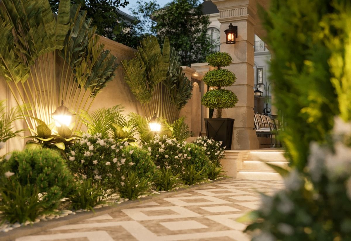 tiểu cảnh sân vườn nhỏ 1