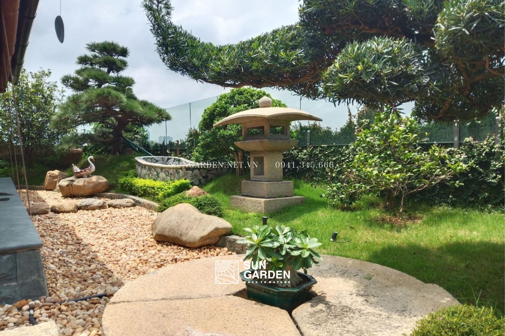 Tiểu cảnh mini sân vườn 4