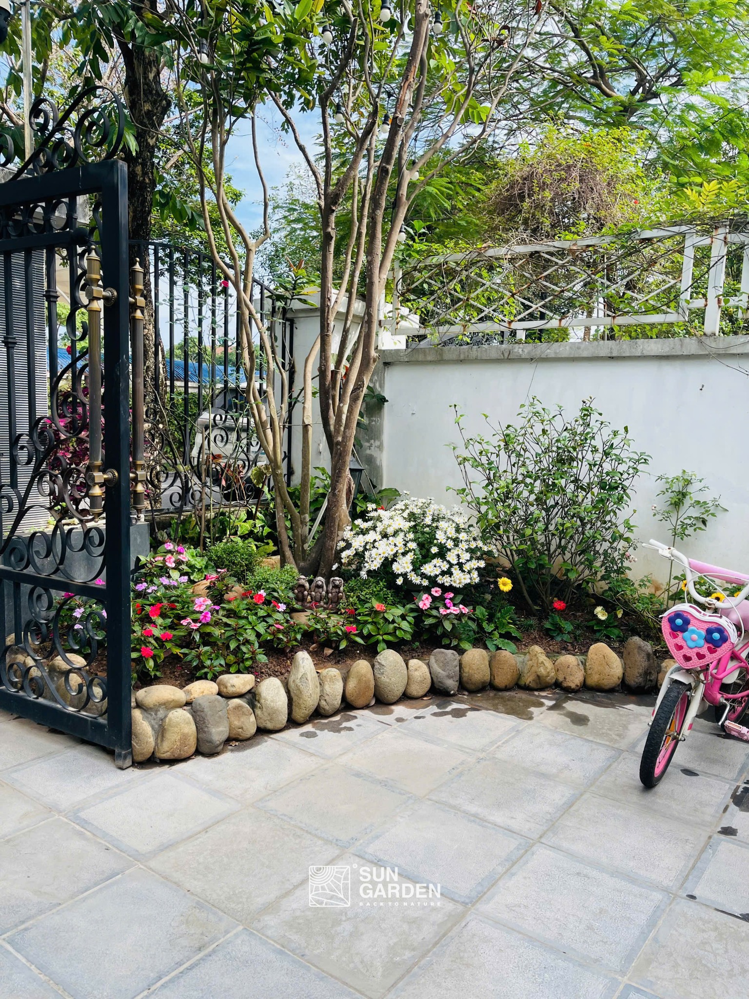 tiểu cảnh sân vườn nhỏ 4