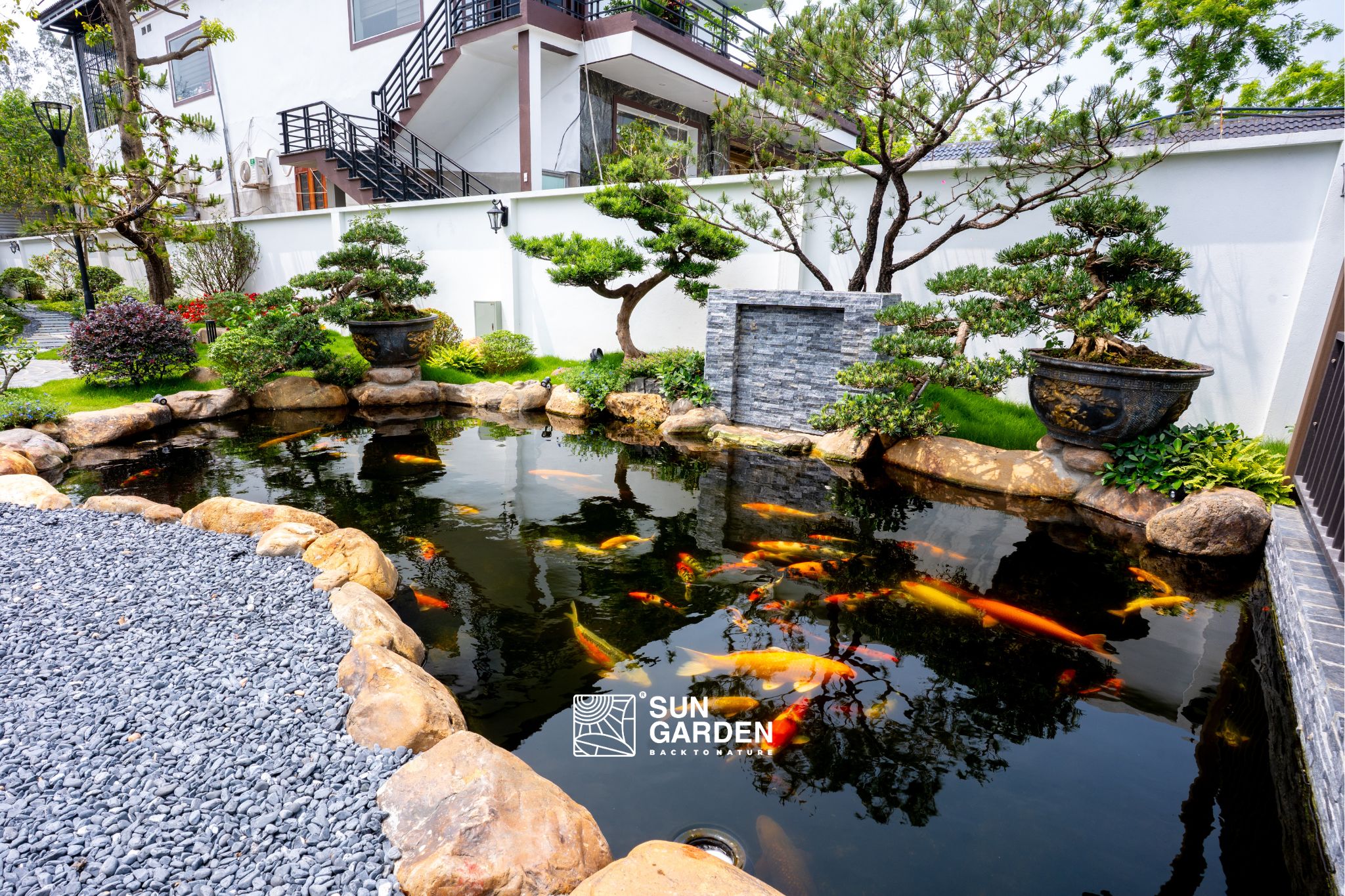 tiểu cảnh sân vườn nhỏ 1